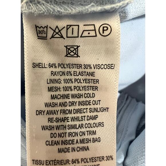 FRENCH CONNECTION WOMENS SIZE 2 WHISPER STRAPPY PARTY DRESS TULLE SOFT BLUE NEW - Picture 11 of 12